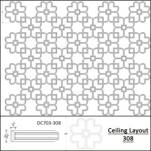 Side View image of Plaster Ceiling System / DC703-308