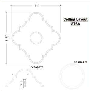 Side View image of Ceiling Layout 276A