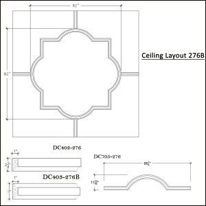 Side View image of Ceiling Layout 276B