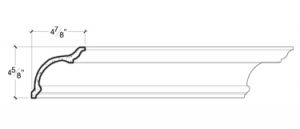 2D View of PLASTER COVE MOULDING – DC504-040 2D View image of PLASTER COVE MOULDING – DC504-040