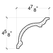 Side View of PLASTER COVE MOULDING – DC504-040 Side View image of PLASTER COVE MOULDING – DC504-040