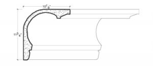 2D View image of PLASTER COVE MOULDING – DC511-529