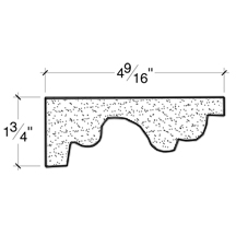 Side View of PLASTER COVE MOULDING – DC501-505 Side View image of PLASTER COVE MOULDING – DC501-505