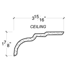 Side View of PLASTER COVE MOULDING – DC501-537 Side View image of PLASTER COVE MOULDING – DC501-537