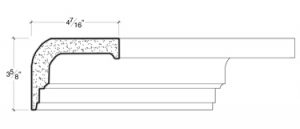 2D View of PLASTER COVE MOULDING – DC503-492 2D View image of PLASTER COVE MOULDING – DC503-492