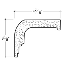 Side View of PLASTER COVE MOULDING – DC503-492 Side View image of PLASTER COVE MOULDING – DC503-492