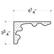 Side View image of PLASTER COVE MOULDING – DC503-504