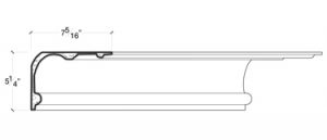 2D View image of PLASTER COVE MOULDING – DC505-491