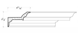 2D View of PLASTER COVE MOULDING – DC505-498 2D View image of PLASTER COVE MOULDING – DC505-498