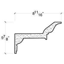 Side View of PLASTER COVE MOULDING – DC505-498 Side View image of PLASTER COVE MOULDING – DC505-498