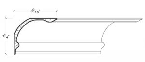 2D View of PLASTER COVE MOULDING – DC507-456 2D View image of PLASTER COVE MOULDING – DC507-456