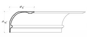 2D View image of PLASTER COVE MOULDING – DC507-457