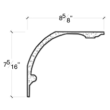 Side View image of PLASTER COVE MOULDING – DC507-457