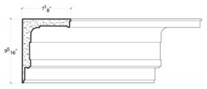 2D View of PLASTER COVE MOULDING – DC509-532 2D View image of PLASTER COVE MOULDING – DC509-532