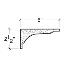 Side View of PLASTER COVE MOULDING – DC502-501 Side View image of PLASTER COVE MOULDING – DC502-501