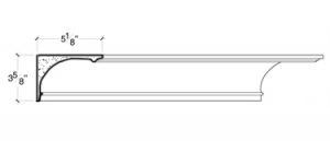 2D View image of PLASTER COVE MOULDING – DC503-455