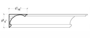 2D View of PLASTER COVE MOULDING – DC503-455B 2D View image of PLASTER COVE MOULDING – DC503-455B