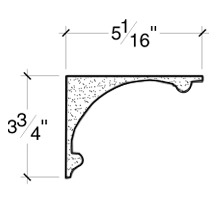 Side View of PLASTER COVE MOULDING – DC503-455B Side View image of PLASTER COVE MOULDING – DC503-455B
