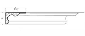 2D View of PLASTER CROWN MOULDING – DC504-437 2D View image of PLASTER CROWN MOULDING – DC504-437