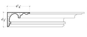 2D View of PLASTER CROWN MOULDING – DC504-447 2D View image of PLASTER CROWN MOULDING – DC504-447