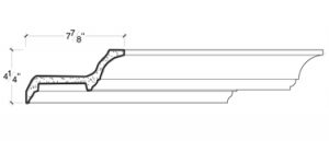 2D View image of PLASTER CROWN MOULDING – DC504-453