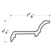 Side View image of PLASTER CROWN MOULDING – DC504-453