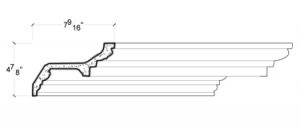 2D View of PLASTER CROWN MOULDING – DC504-459 2D View image of PLASTER CROWN MOULDING – DC504-459