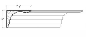 2D View of PLASTER COVE MOULDING – DC505-461 2D View image of PLASTER COVE MOULDING – DC505-461
