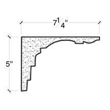 Side View of PLASTER COVE MOULDING – DC505-461 Side View image of PLASTER COVE MOULDING – DC505-461