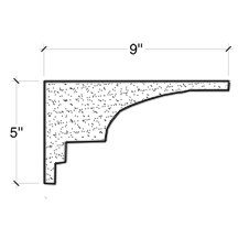 Side View image of PLASTER CROWN MOULDING – DC505-464