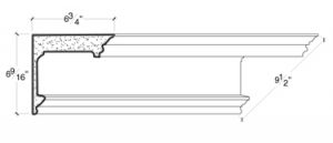 2D View image of PLASTER CROWN MOULDING – DC506-429