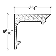 Side View image of PLASTER CROWN MOULDING – DC506-429