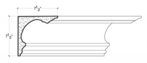 2D View image of PLASTER COVE MOULDING – DC507-450