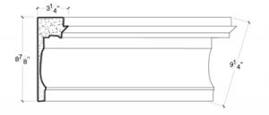 2D View of PLASTER CROWN MOULDING – DC508-442 2D View image of PLASTER CROWN MOULDING – DC508-442