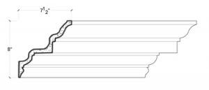 2D View of PLASTER CROWN MOULDING – DC508-548 2D View image of PLASTER CROWN MOULDING – DC508-548