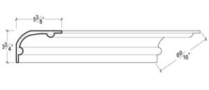 2D View of PLASTER COVE MOULDING – DC503-303B 2D View image of PLASTER COVE MOULDING – DC503-303B