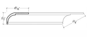 2D View image of PLASTER COVE MOULDING – DC503-307C