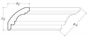 2D View image of PLASTER CROWN MOULDING – DC503-526
