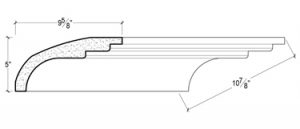 2D View of PLASTER COVE MOULDING – DC505-157 2D View image of PLASTER COVE MOULDING – DC505-157