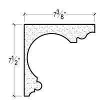 Side View image of PLASTER COVE MOULDING – DC507-164