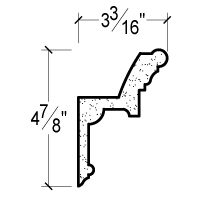 Side View image of PLASTER CROWN MOULDING – DC511-555B