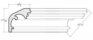 2D View of PLASTER CROWN MOULDING – DC511-608 2D View image of PLASTER CROWN MOULDING – DC511-608