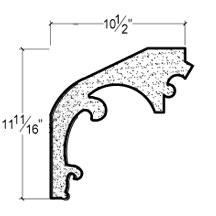 Side View of PLASTER CROWN MOULDING – DC511-608 Side View image of PLASTER CROWN MOULDING – DC511-608