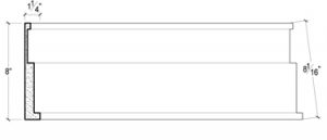 2D View of PLASTER PANEL – DC408-358 2D View image of PLASTER PANEL – DC408-358