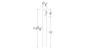 Side View image of Plaster Panel Moulding  – DC414-382