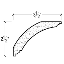 Side View of PLASTER COVE MOULDING – DC502-581 Side View image of PLASTER COVE MOULDING – DC502-581