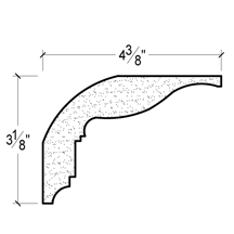 Side View of PLASTER CROWN MOULDING – DC503-591 Side View image of PLASTER CROWN MOULDING – DC503-591