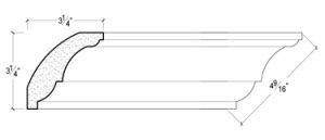 2D View image of PLASTER CROWN MOULDING – DC503-597