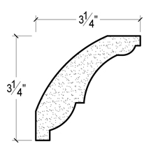 Side View image of PLASTER CROWN MOULDING – DC503-597
