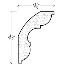 Side View image of PLASTER CROWN MOULDING – DC504-579